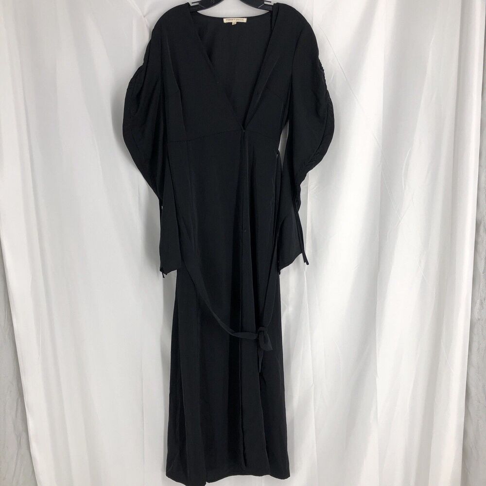 Standards & Practices Norah Long Maxi Black Dress Polyester Medium